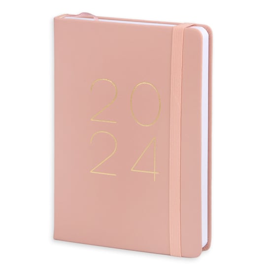 Kalendarz książkowy 2024 dzienny A5 różowy Empik