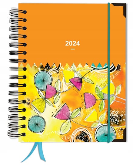 Kalendarz książkowy 2024 dzienny A5 TaDaPlanner biznesowy różnokolorowy TADAPLANNER