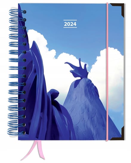 Kalendarz książkowy 2024 dzienny A5 TaDaPlanner niebieski TADAPLANNER