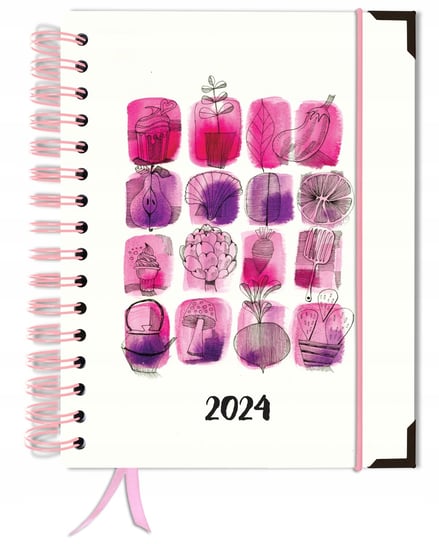 Kalendarz książkowy 2024 dzienny A5 TaDaPlanner różowy TADAPLANNER