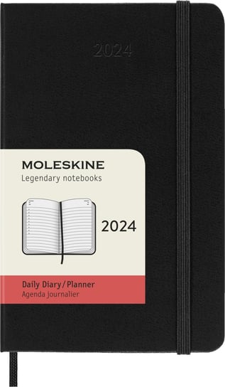 Kalendarz książkowy 2024 dzienny A6 Moleskine Czarny Moleskine