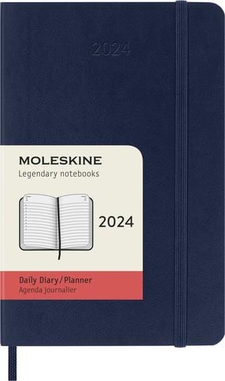 Kalendarz książkowy 2024 dzienny A6 Moleskine pocet soft granatowy Moleskine