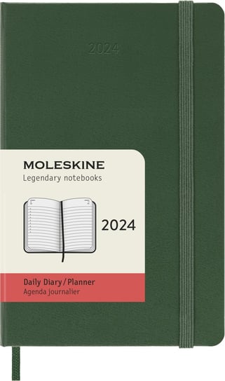Kalendarz książkowy 2024 dzienny A6 Moleskine pocket hard zielony Moleskine
