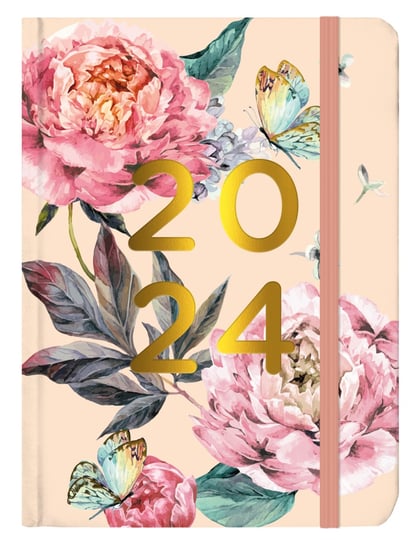 Kalendarz książkowy 2024 dzienny B6 ALBI różowy w piwionie Albi