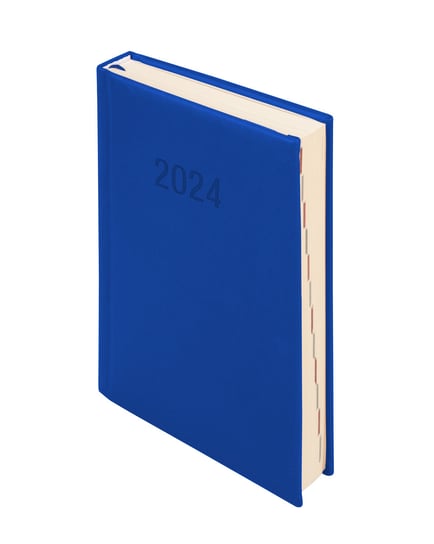 Kalendarz książkowy 2024 dzienny B6 Antra Vivella niebieski Antra