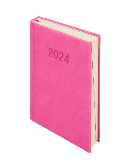Kalendarz książkowy 2024 dzienny B6 Antra Vivella Różowy Antra