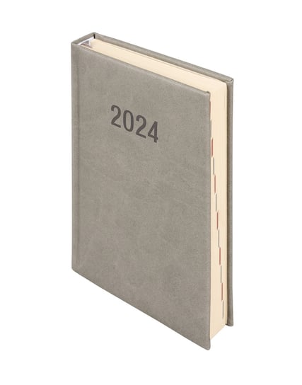 Kalendarz książkowy 2024 dzienny B6 Antra Vivella szary Antra