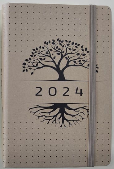 Kalendarz książkowy 2024 dzienny B6 Artsezon bioeco drzewko Artsezon