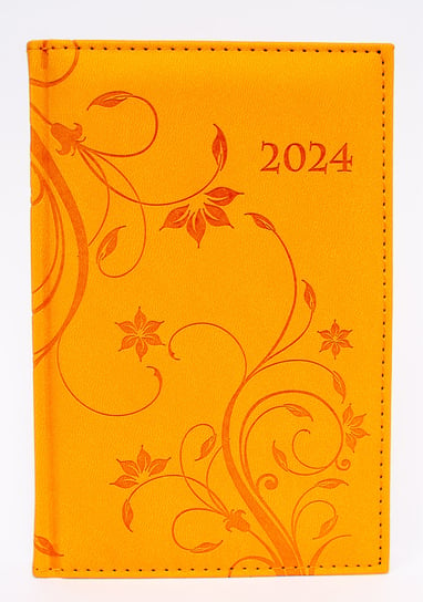 Kalendarz książkowy 2024 dzienny B6 Artsezon vivella kwiaty pomarańczowy Artsezon