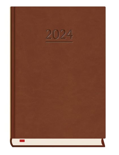 Kalendarz książkowy 2024 dzienny B6 Michalczyk i Prokop powszechny ciemny brąz MICHALCZYK i PROKOP