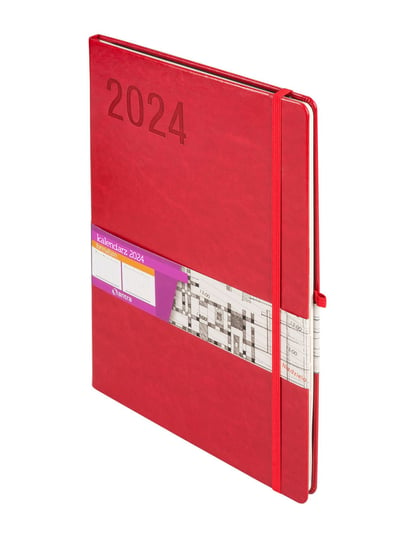 Kalendarz książkowy 2024 tygodniowy A4 Antra Formalizm TDW Czerwony Antra