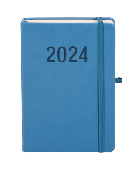 Kalendarz książkowy 2024 tygodniowy A5 Antra Memo TDW niebieski Antra