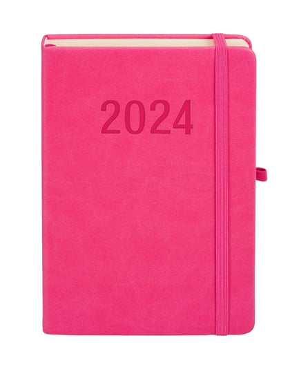 Kalendarz książkowy 2024 tygodniowy A5 Antra Memo TDW różowy Antra