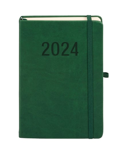 Kalendarz książkowy 2024 tygodniowy A5 Antra Memo TDW zielony Antra