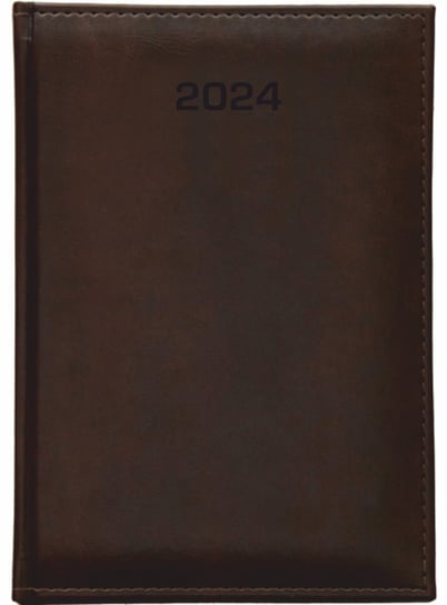 Kalendarz książkowy 2024 tygodniowy A5 Dazar Ciemny Brąz Dazar