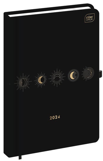 Kalendarz książkowy 2024 tygodniowy A5 Interdruk Moon Metallic Interdruk