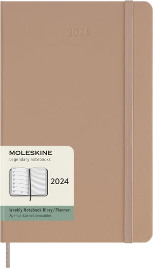 Kalendarz książkowy 2024 tygodniowy A5 Moleskine large hard beżowy Moleskine