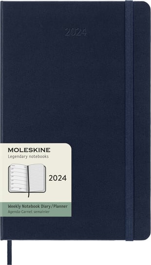 Kalendarz książkowy 2024 tygodniowy A5 Moleskine Large Hard granatowy Moleskine