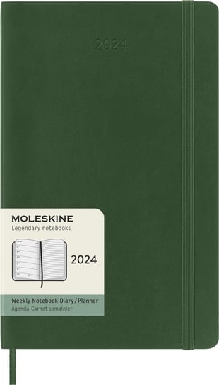 Kalendarz książkowy 2024 tygodniowy A5 Moleskine Large soft zielony Moleskine