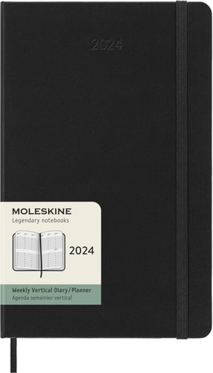 Kalendarz książkowy 2024 tygodniowy A5 Moleskine Large vertical czarny Moleskine