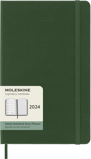 Kalendarz książkowy 2024 tygodniowy A5 Moleskine Large zielony Moleskine