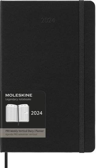 Kalendarz książkowy 2024 tygodniowy A5 Moleskine Pro Large vertical czarny Moleskine
