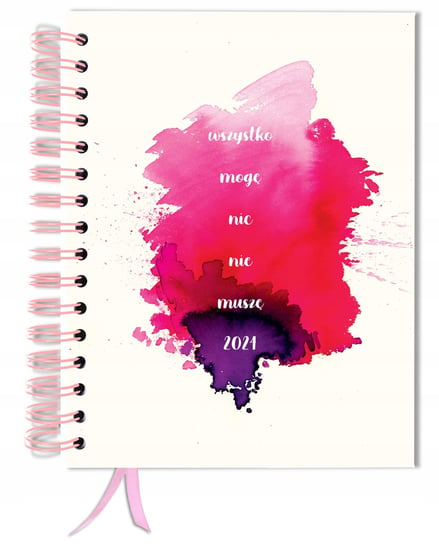 Kalendarz książkowy 2024 tygodniowy A5 TaDaPlanner biznesowy różowy TADAPLANNER