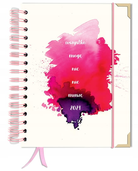Kalendarz książkowy 2024 tygodniowy A5 TaDaPlanner biznesowy różowy TADAPLANNER