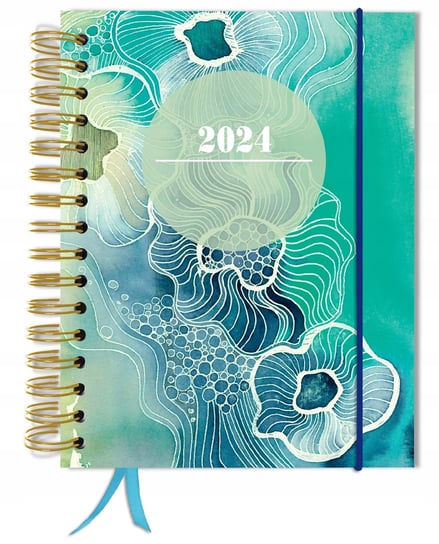 Kalendarz książkowy 2024 tygodniowy A5 TaDaPlanner biznesowy zielony TADAPLANNER