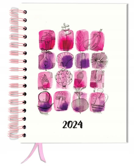 Kalendarz książkowy 2024 tygodniowy A5 TaDaPlanner różowy TADAPLANNER