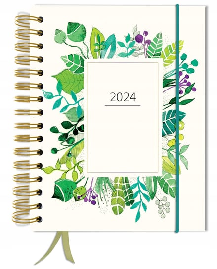 Kalendarz książkowy 2024 tygodniowy A5 TaDaPlanner zielony TADAPLANNER