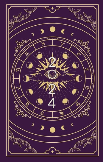 Kalendarz książkowy 2024 tygodniowy A5 Zielona Sowa Astrologia bordowy Zielona Sowa