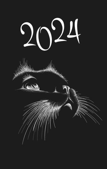 Kalendarz książkowy 2024 tygodniowy A5 Zielona Sowa Koty Czarny Zielona Sowa