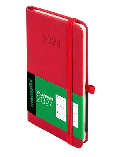 Kalendarz książkowy 2024 tygodniowy A6 Antra Memo TDW czerwony Antra