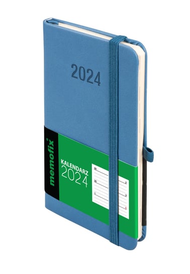 Kalendarz książkowy 2024 tygodniowy A6 Antra Memo TDW niebieski Antra