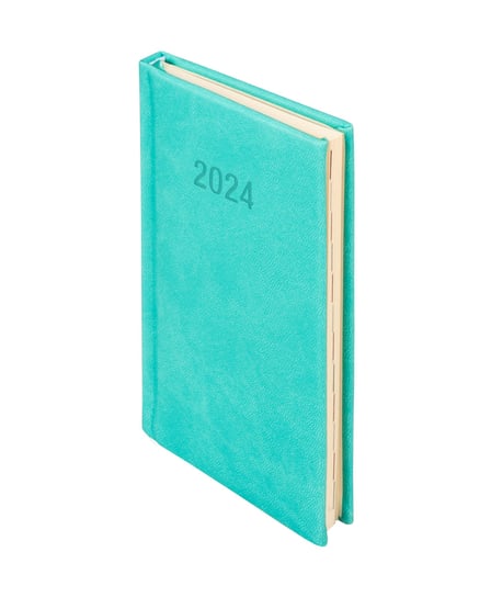 Kalendarz książkowy 2024 tygodniowy A6 Antra Vivella turkusowy Antra