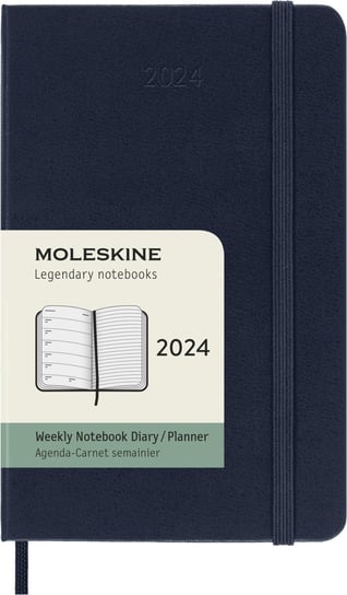 Kalendarz książkowy 2024 tygodniowy A6 Moleskine pocket hard granatowy Moleskine