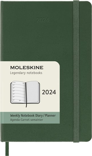 Kalendarz książkowy 2024 tygodniowy A6 Moleskine pocket hard zielony Moleskine