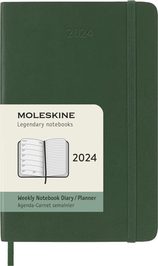 Kalendarz książkowy 2024 tygodniowy A6 Moleskine pocket soft zielony Moleskine