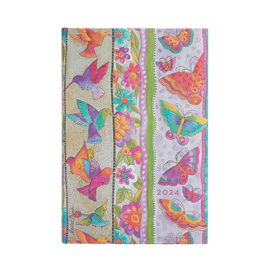 Kalendarz książkowy 2024 tygodniowy A6 Paperblanks Hummingbirds Flutterbyes Mini Hor Paperblanks