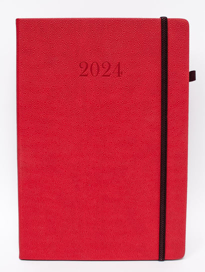 Kalendarz książkowy 2024 tygodniowy B5 Artsezon krokodylek Czerwony Artsezon