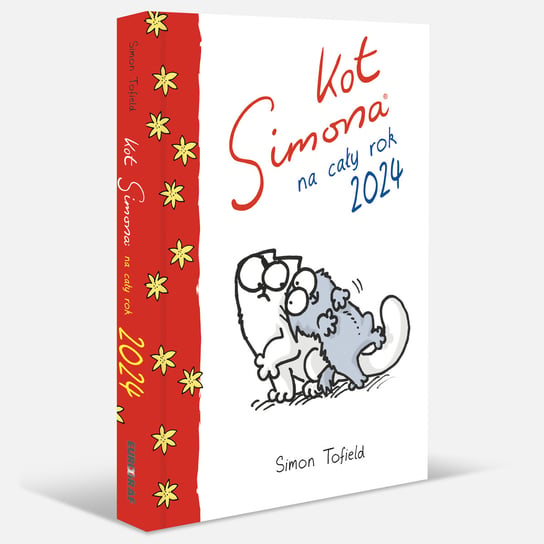 Kalendarz książkowy 2024 tygodniowy B5 Eurograf Kot Simona biały Eurograf