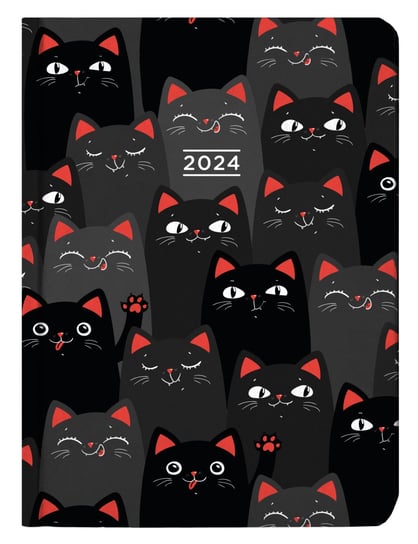 Kalendarz książkowy 2024 tygodniowy B6 ALBI koty Albi