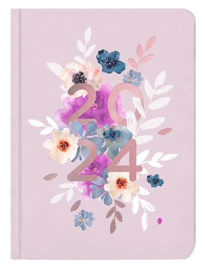 Kalendarz książkowy 2024 tygodniowy B6 ALBI pastelowe kwiaty Albi