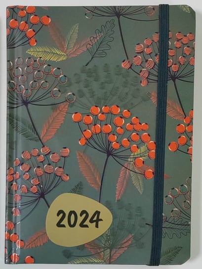 Kalendarz książkowy 2024 tygodniowy B6 Artsezon lakier jarzębina Artsezon