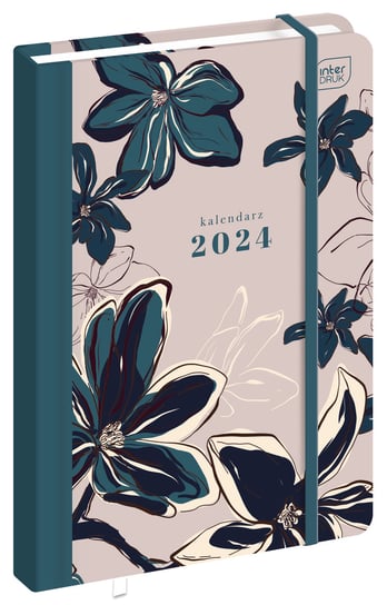 Kalendarz książkowy 2024 tygodniowy B6 Interdruk S.A Flowers Mat+uv Flower Interdruk