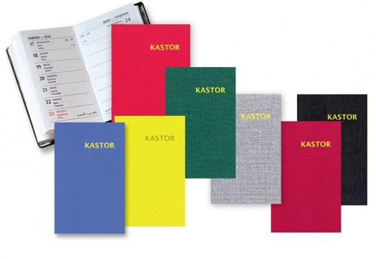 Kalendarz książkowy 2024 tygodniowy Kastor Mix kolorów KASTOR