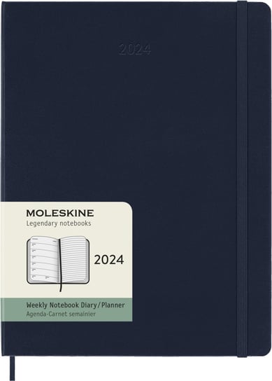 Kalendarz książkowy 2024 tygodniowy Moleskine extra large hard granatowy Moleskine