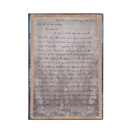 Kalendarz książkowy 2024 tygodniowy Paperblanks Frederick Douglass Letter for Civil Rights Midi HOR Flexi Paperblanks