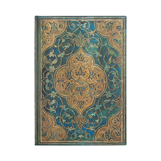 Kalendarz książkowy 2024 tygodniowy Paperblanks Turquoise Chronicles Midi HOR Paperblanks